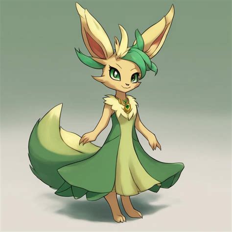 anthro leafeon